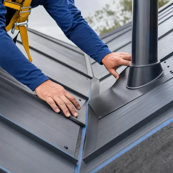 Metal roofing project detail